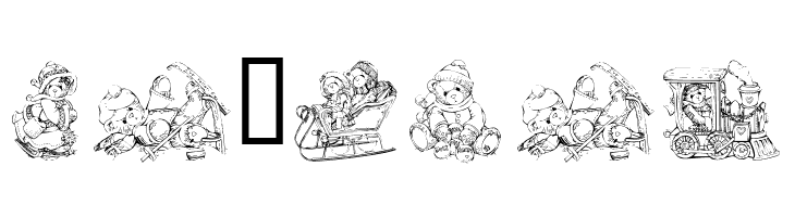 KR Holiday Teddies Three  Free Fonts Download