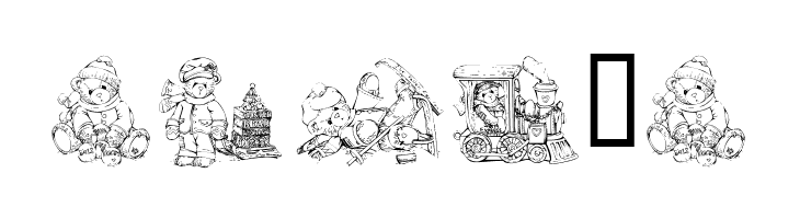 KR Holiday Teddies Three  Free Fonts Download