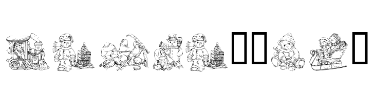 KR Holiday Teddies Three  Free Fonts Download