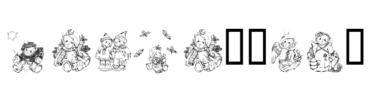 KR Holiday Teddies Two  Free Fonts Download