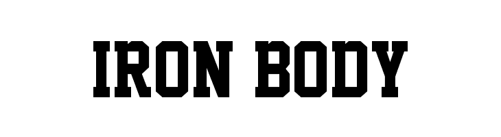 IRON%2BBODY Academic M54 Font