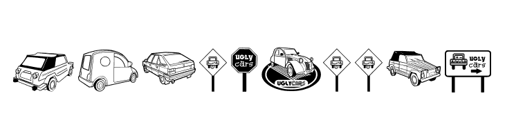 Ugly Cars  Free Fonts Download
