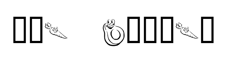 KR Happy Veggies!  Free Fonts Download