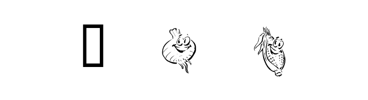 KR Happy Veggies!  Free Fonts Download