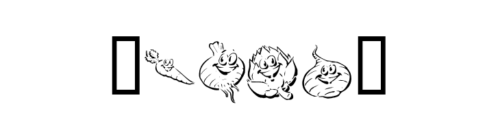 KR Happy Veggies!  Free Fonts Download
