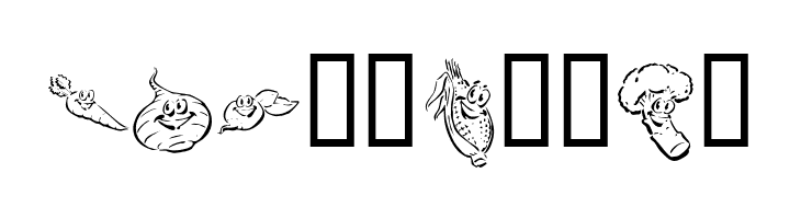 KR Happy Veggies!  Free Fonts Download