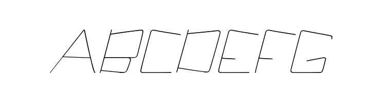 Kuppel Extra-expanded Thin Italic  Free Fonts Download