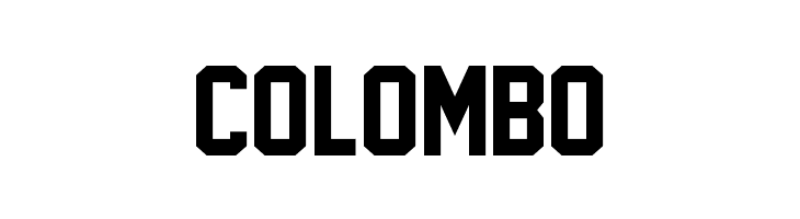 COLOMBO Jersey M54 Font