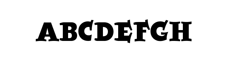 ABCDEFGH Jobbernole Font