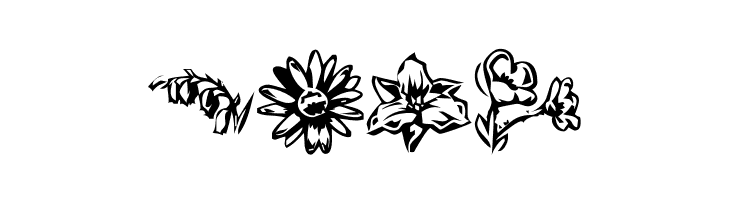 KR Beautiful Flowers 2  Free Fonts Download