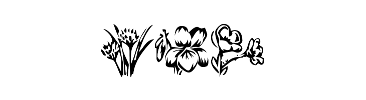KR Beautiful Flowers 2  Free Fonts Download