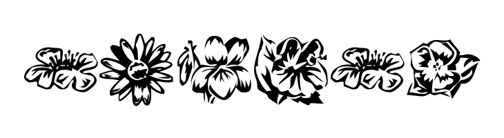 KR Beautiful Flowers 2  Free Fonts Download