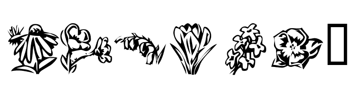 KR Beautiful Flowers 2  Free Fonts Download