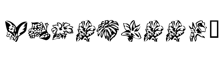 KR Beautiful Flowers 3  Free Fonts Download