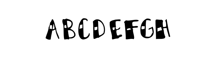 ABCDEFGH Square One Jenna!Regular Font