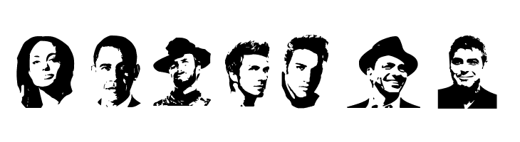 Celeb Faces  Free Fonts Download