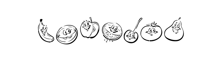 KR Happy Fruit  Free Fonts Download