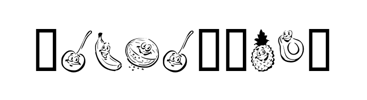 KR Happy Fruit  Free Fonts Download