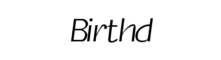 Birthd RSSlantInf Font