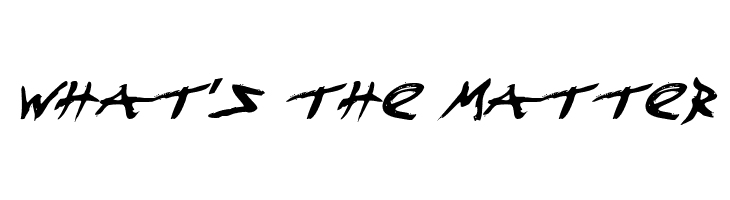 WHAT%2527S%2BTHE%2BMATTER Fight Kid Italic Font
