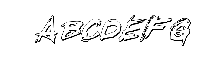 Righteous Kill Outline Italic  Free Fonts Download