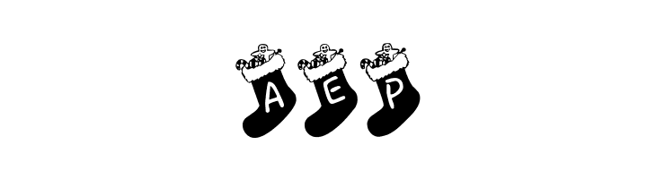 Chausettes de Noel  Free Fonts Download
