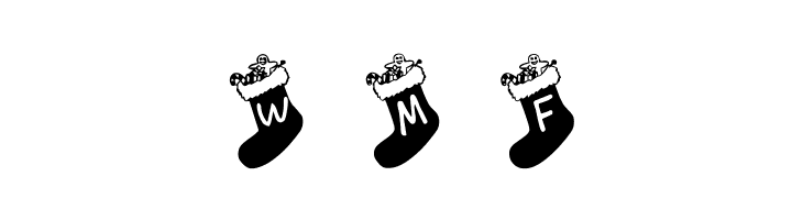 Chausettes de Noel  Free Fonts Download
