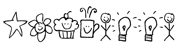 Pea Fruit Salad Doodles  Free Fonts Download