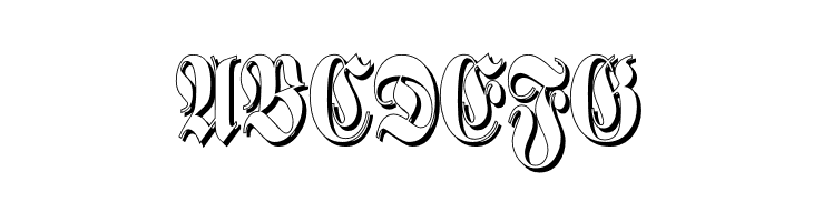 SchmalfetteFrakturSchattiert  Free Fonts Download