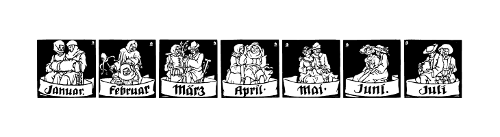 Monats-Vignetten1  Free Fonts Download