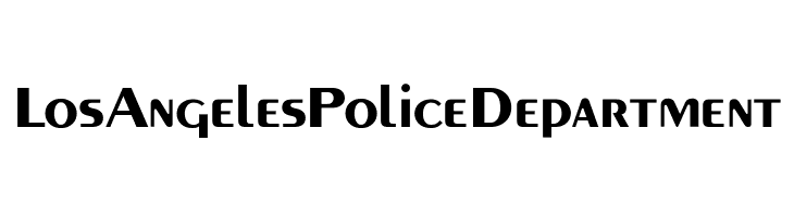 LosAngelesPoliceDepartment MontereyFLF-Bold Font