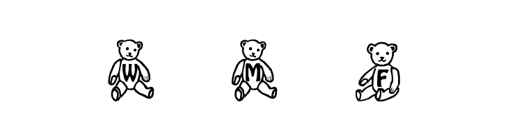 Sassys Teddys 1  Free Fonts Download