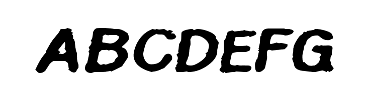 InkbleedExtended Oblique  Free Fonts Download