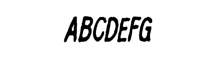 InkbleedCondensed Oblique  Free Fonts Download