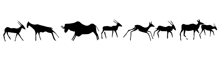 Afrika RockArt F Animals1 Regular  Free Fonts Download