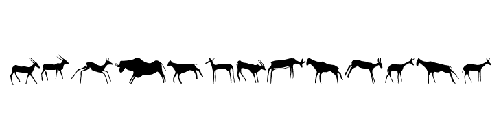 Afrika RockArt F Animals1 Regular  Free Fonts Download