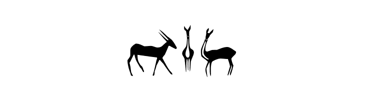 Afrika RockArt F Animals1 Regular  Free Fonts Download