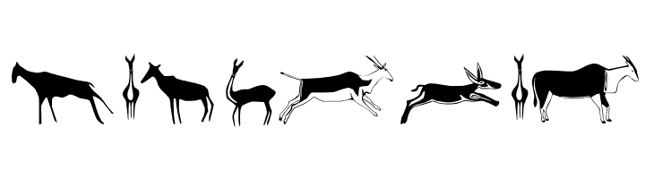 Afrika RockArt F Animals1 Regular  Free Fonts Download