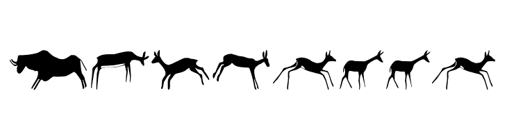 Afrika RockArt F Animals1 Regular  Free Fonts Download