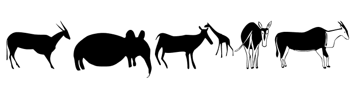Afrika RockArt F Animals1 Regular  Free Fonts Download