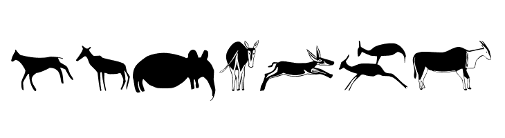 Afrika RockArt F Animals1 Regular  Free Fonts Download