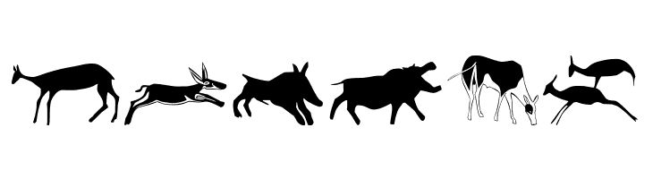 Afrika RockArt F Animals1 Regular  Free Fonts Download