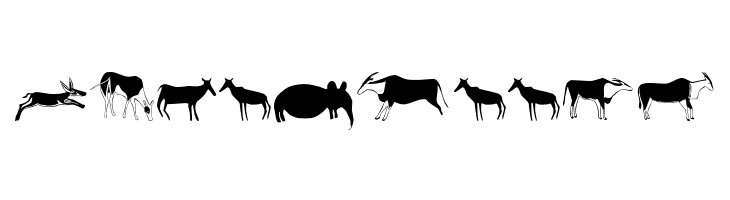 Afrika RockArt F Animals1 Regular  Free Fonts Download