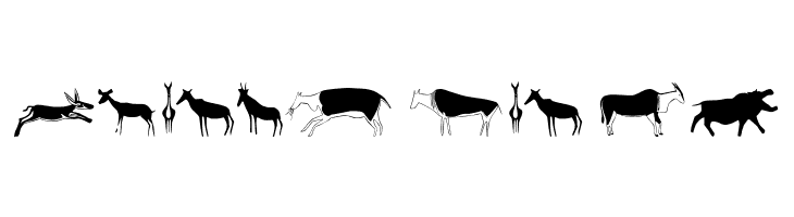 Afrika RockArt F Animals1 Regular  Free Fonts Download