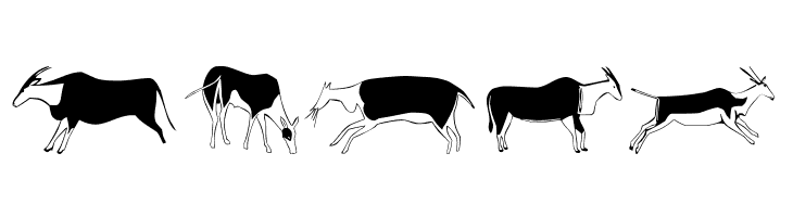 Afrika RockArt F Animals1 Regular  Free Fonts Download