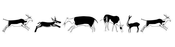 Afrika RockArt F Animals1 Regular  Free Fonts Download