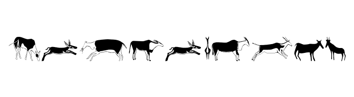 Afrika RockArt F Animals1 Regular  Free Fonts Download