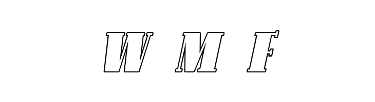 SF Avondale SC Outline Italic  Free Fonts Download