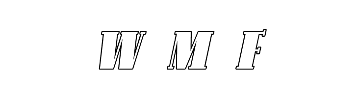 SF Avondale Outline Italic  Free Fonts Download