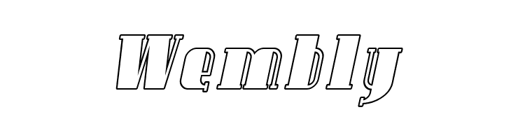 SF Avondale Outline Italic  Free Fonts Download